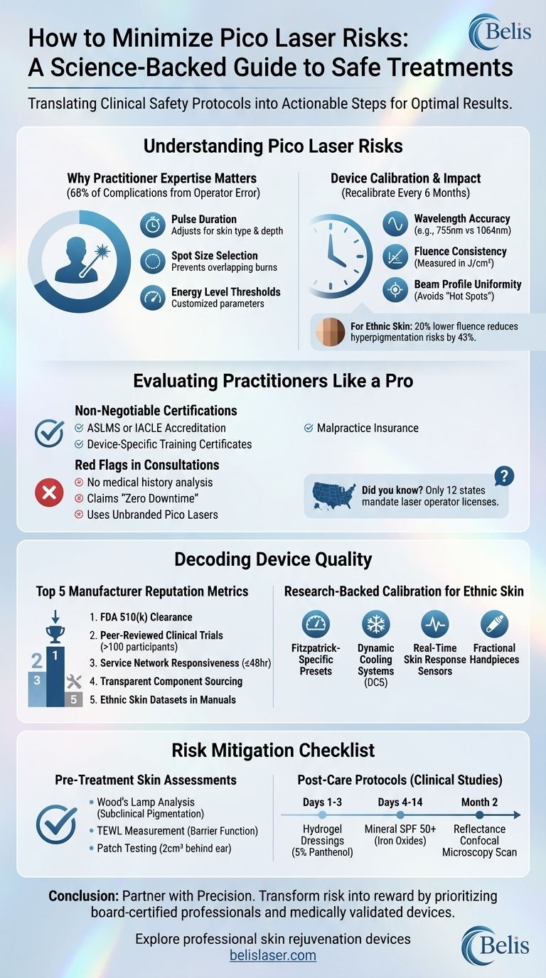 Cómo Minimizar los Riesgos del Láser Pico: Una Guía Científicamente Fundamentada para Tratamientos Seguros Guía Visual