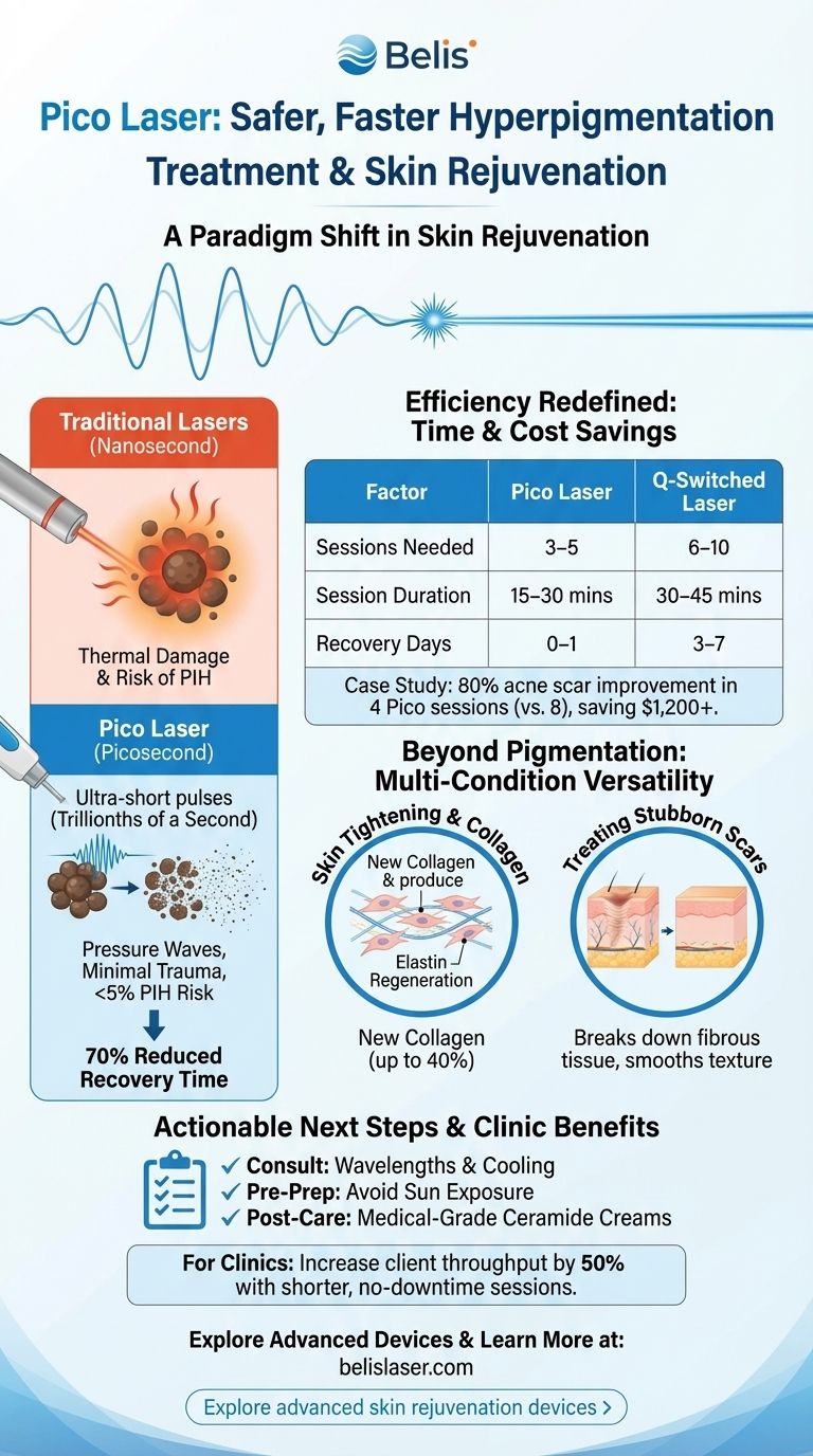 Come il laser Pico offre un trattamento più sicuro e veloce per l'iperpigmentazione Guida Visiva