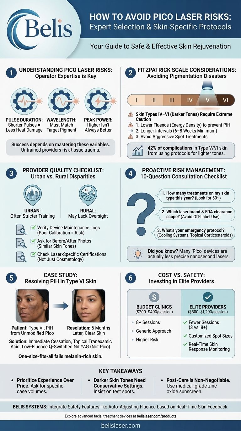 Comment éviter les risques liés au laser Pico : sélection experte et protocoles spécifiques à la peau Guide Visuel