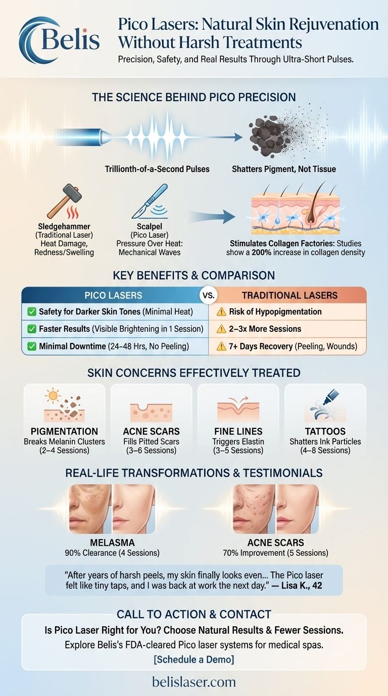 Como os Lasers Pico Proporcionam Rejuvenescimento Natural da Pele Sem Tratamentos Agressivos Guia Visual