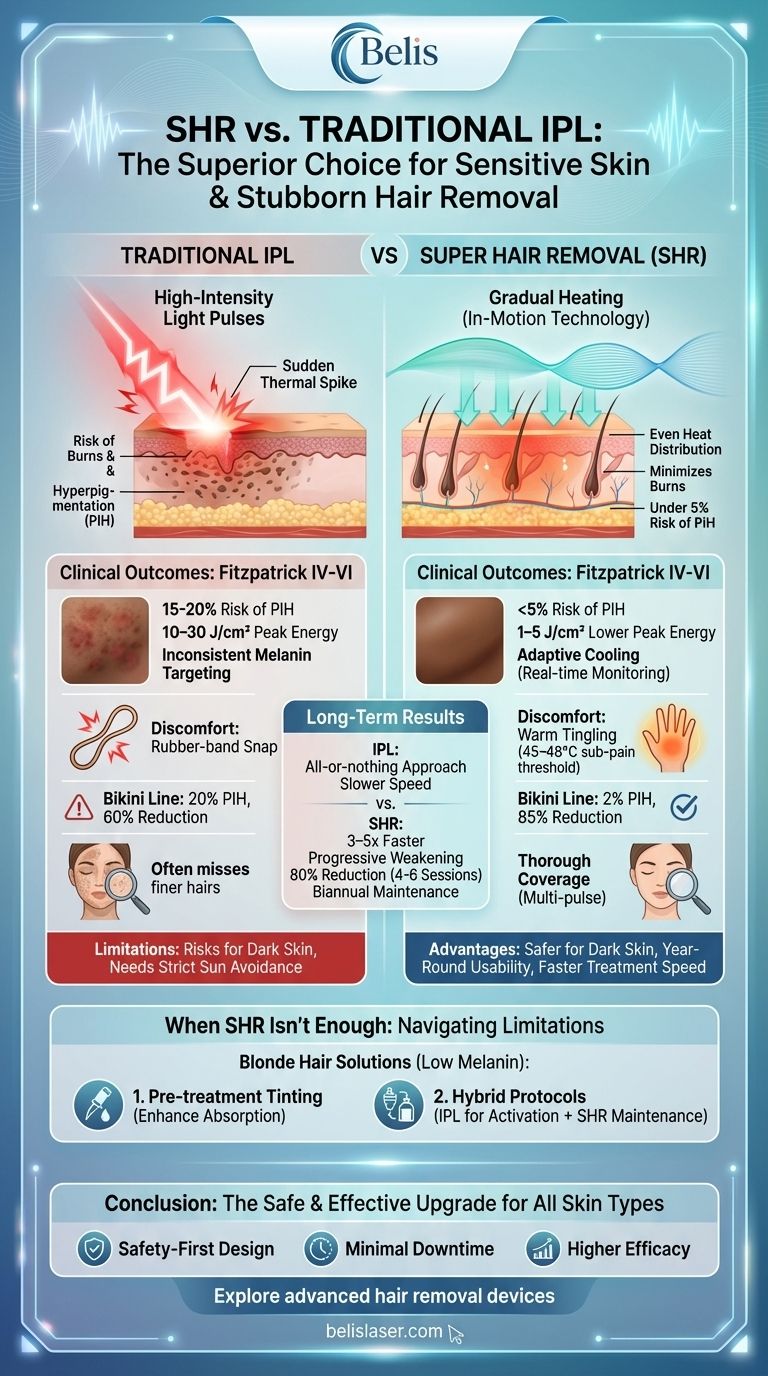 How SHR Outperforms Traditional IPL for Sensitive Skin & Stubborn Hair Removal Visual Guide