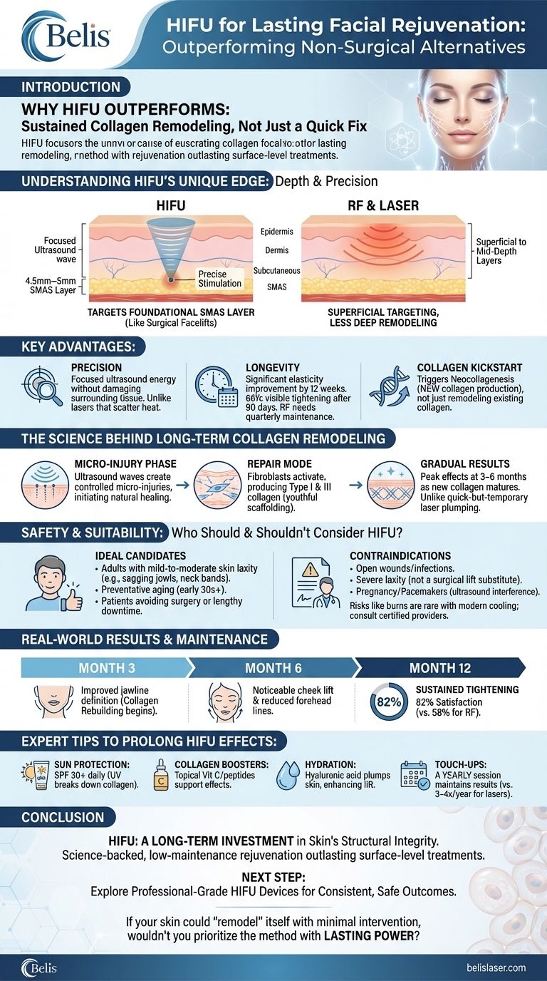 Почему HIFU превосходит другие нехирургические процедуры для длительного омоложения лица Визуальное руководство