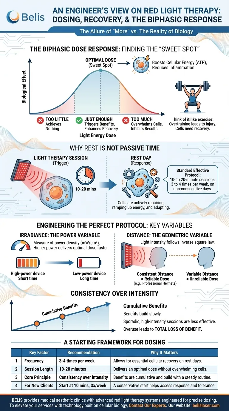 赤色光療法のエンジニア的視点：投与量、回復、および二相性応答 ビジュアルガイド