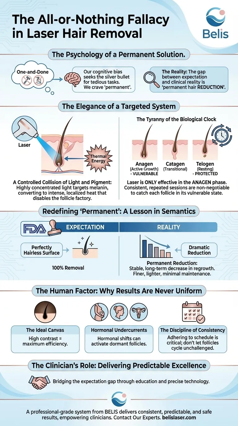 The All-or-Nothing Fallacy in Laser Hair Removal Visual Guide