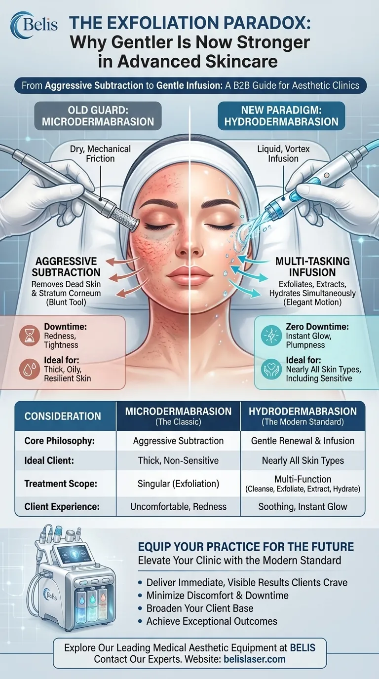 O Paradoxo da Esfoliação: Por Que Mais Suave Agora é Mais Forte em Cuidados Avançados com a Pele Guia Visual