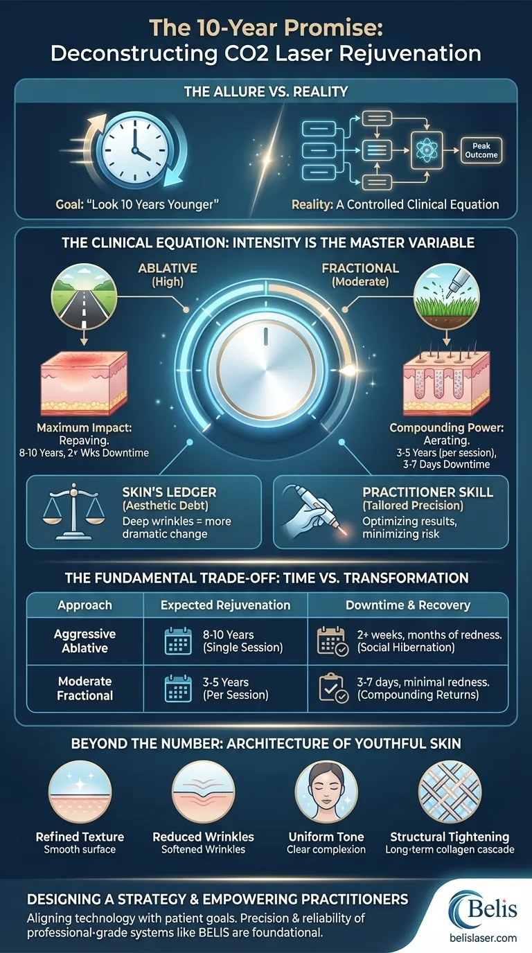 A Promessa de 10 Anos: Desconstruindo a Física e a Psicologia do Rejuvenescimento a Laser de CO2 Guia Visual