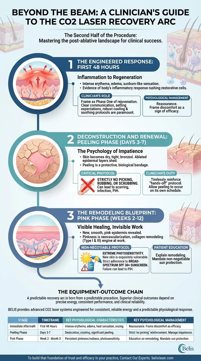 За гранью луча: Руководство для клиницистов по дуге восстановления после CO2-лазера Визуальное руководство