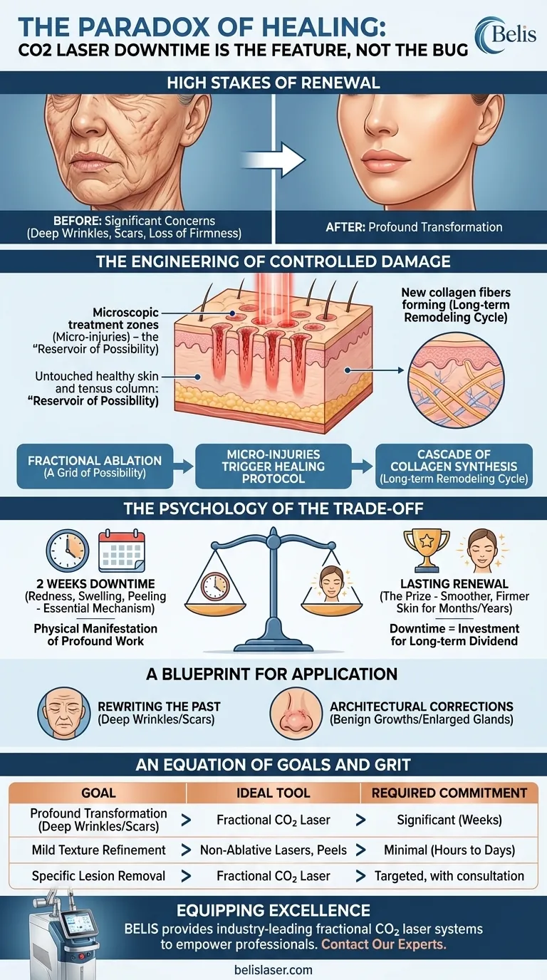 Il paradosso della guarigione: perché il downtime del laser CO2 è la caratteristica, non il difetto Guida Visiva