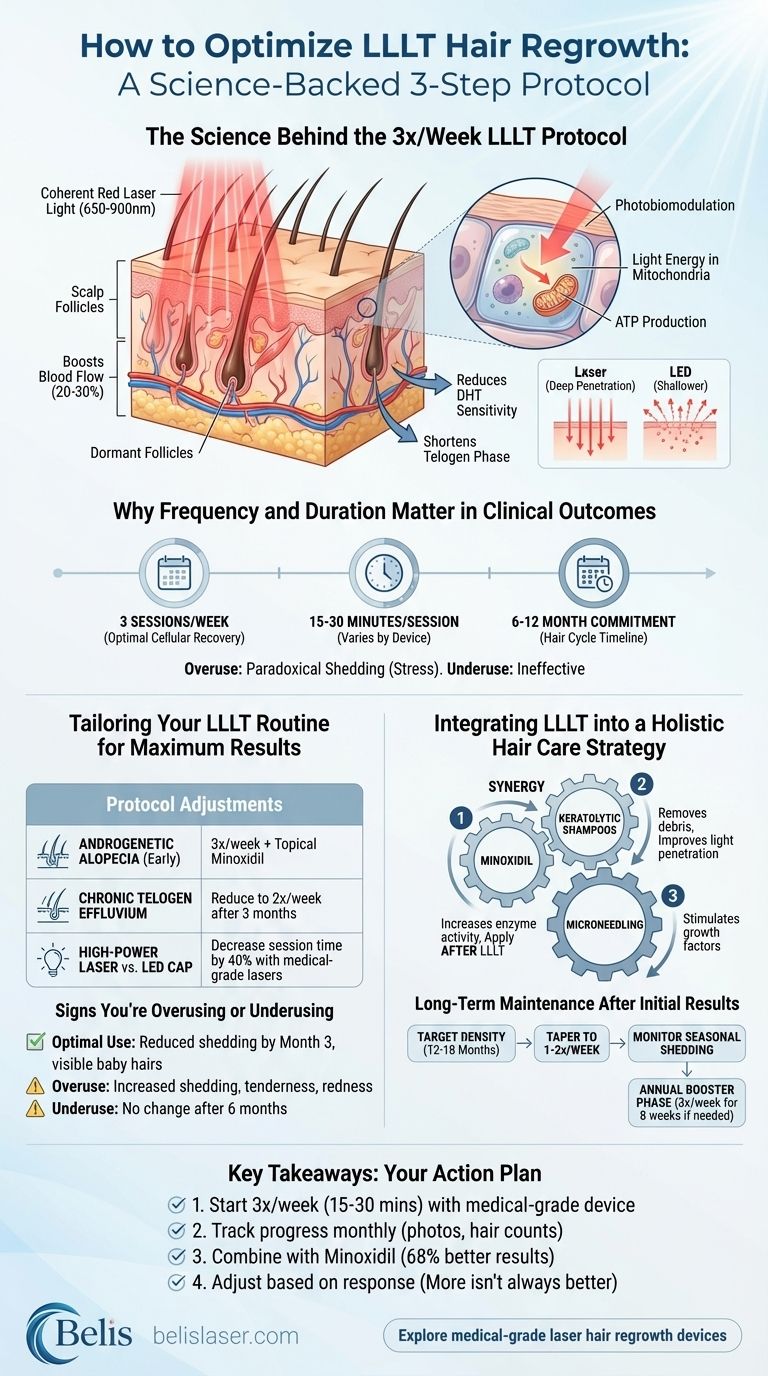 How to Optimize LLLT Hair Regrowth: A Science-Backed 3-Step Protocol Visual Guide