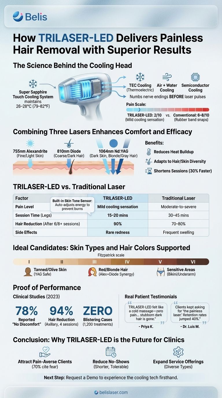 Wie TRILASER-LED schmerzfreie Haarentfernung mit überlegenen Ergebnissen liefert Visuelle Anleitung