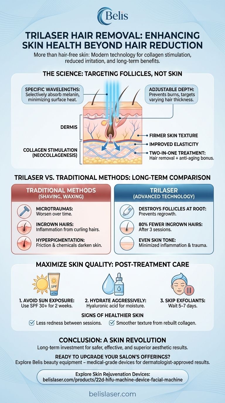 How Trilaser Hair Removal Enhances Skin Health Beyond Hair Reduction Visual Guide