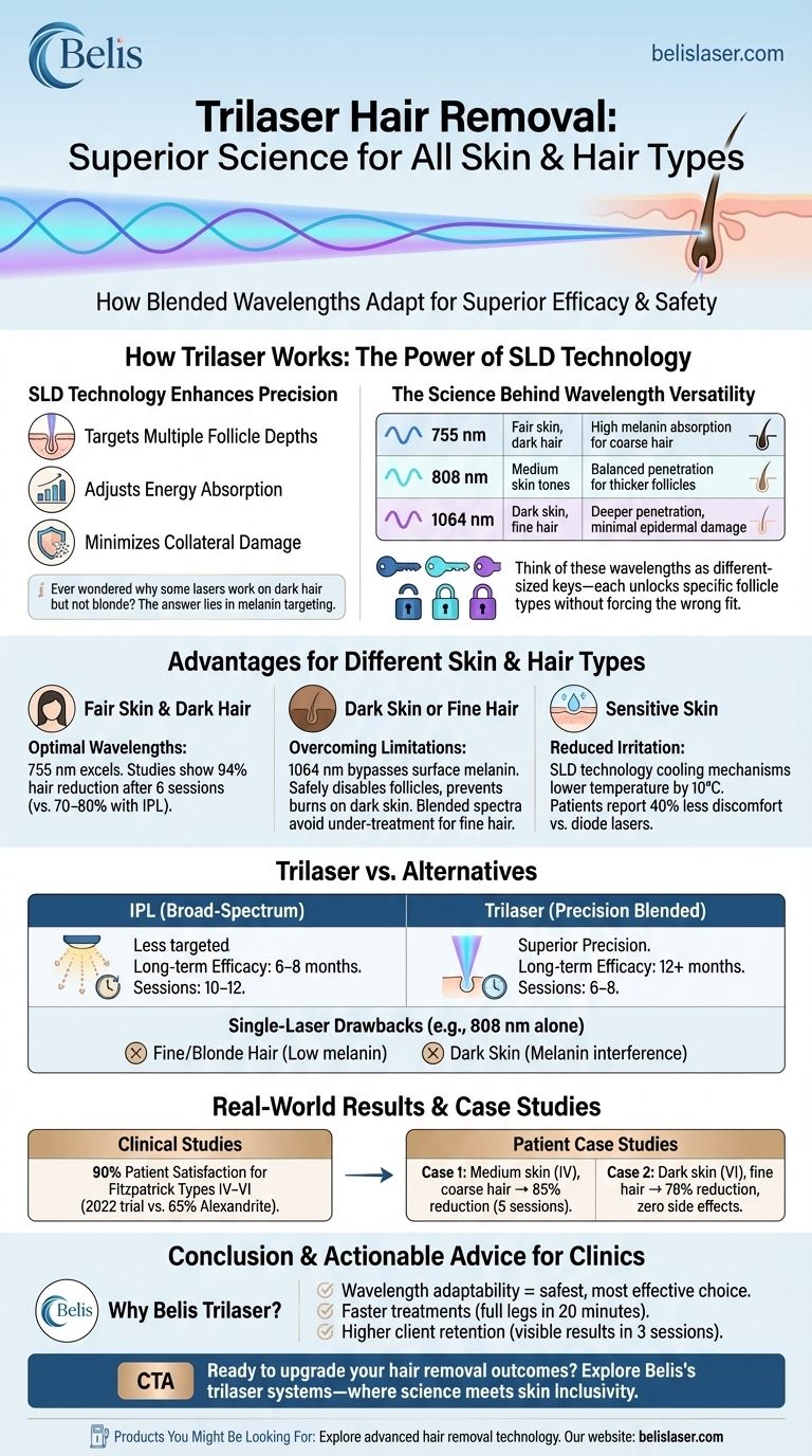 How Trilaser Hair Removal Works Better for All Skin & Hair Types Visual Guide