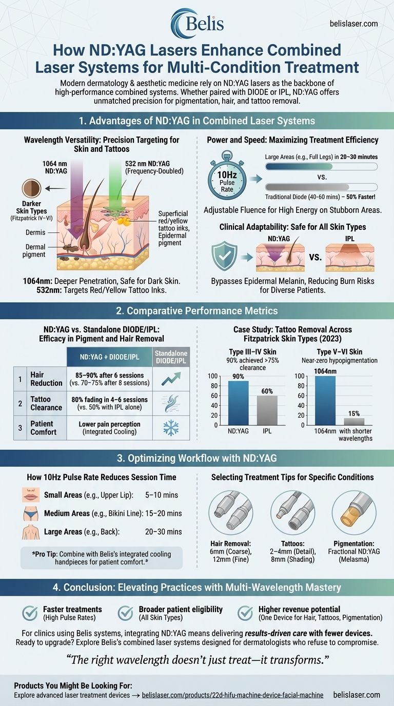 How ND:YAG Lasers Enhance Combined Laser Systems for Multi-Condition Treatment Visual Guide