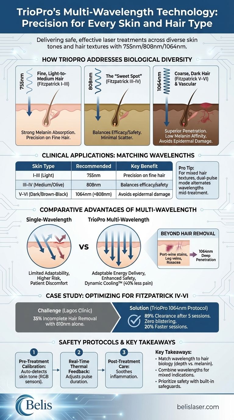 How TrioPro’s Multi-Wavelength Technology Delivers Precision for Every Skin and Hair Type Visual Guide