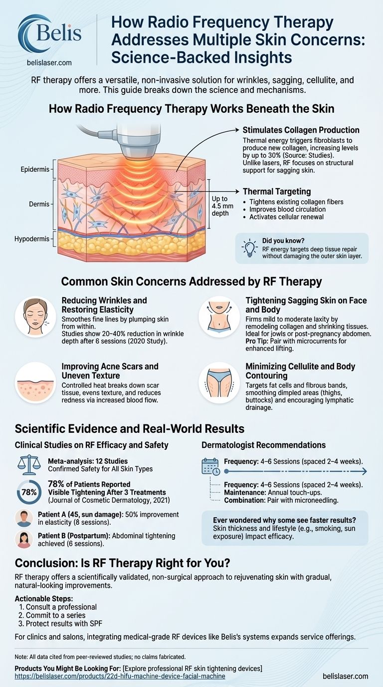 How Radio Frequency Therapy Addresses Multiple Skin Concerns: Science-Backed Insights Visual Guide