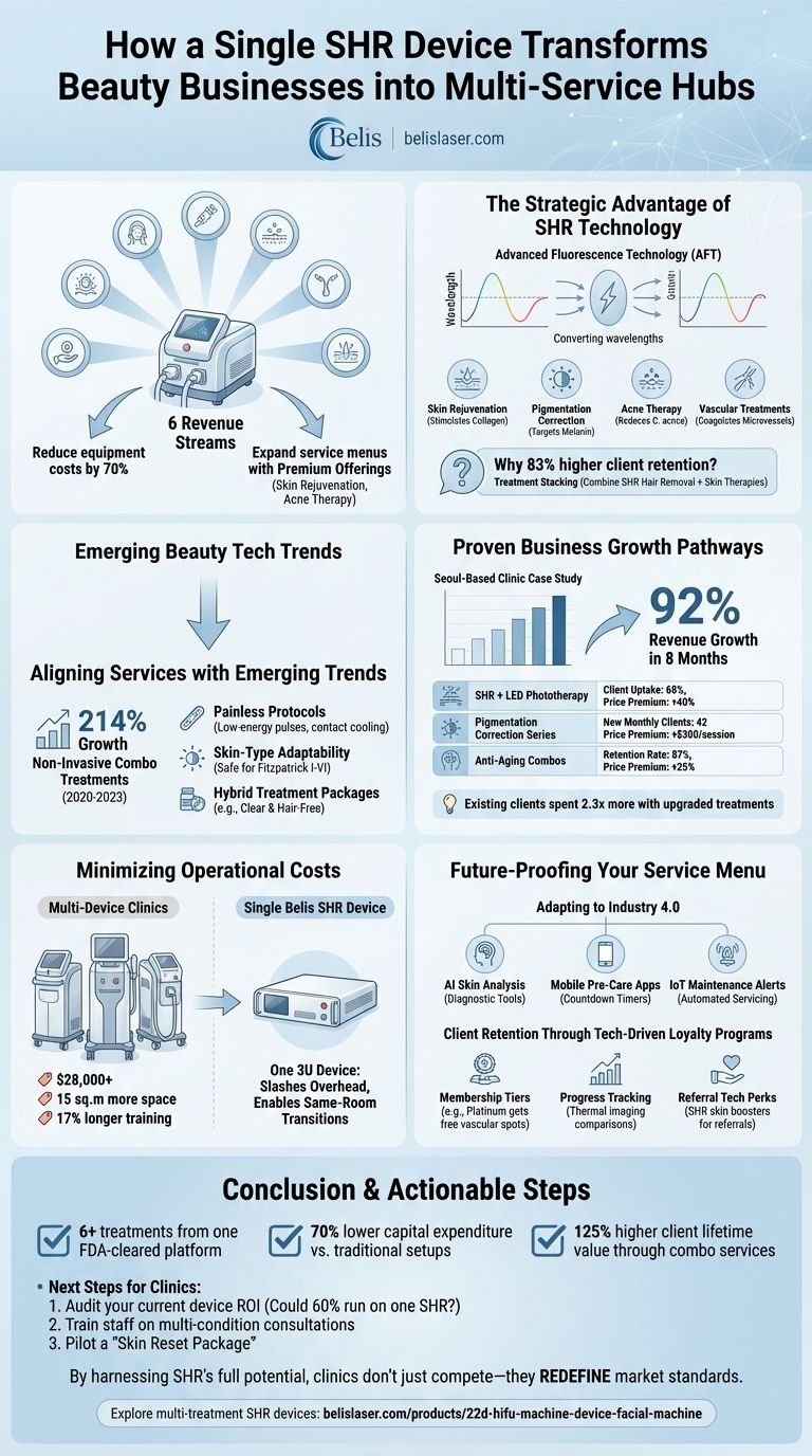 How a Single SHR Device Transforms Beauty Businesses into Multi-Service Hubs Visual Guide