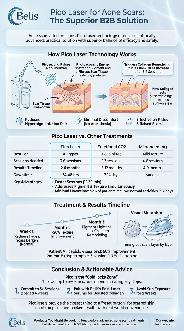 Láser Pico para Cicatrices de Acné: Cómo se compara con otros tratamientos Guía Visual
