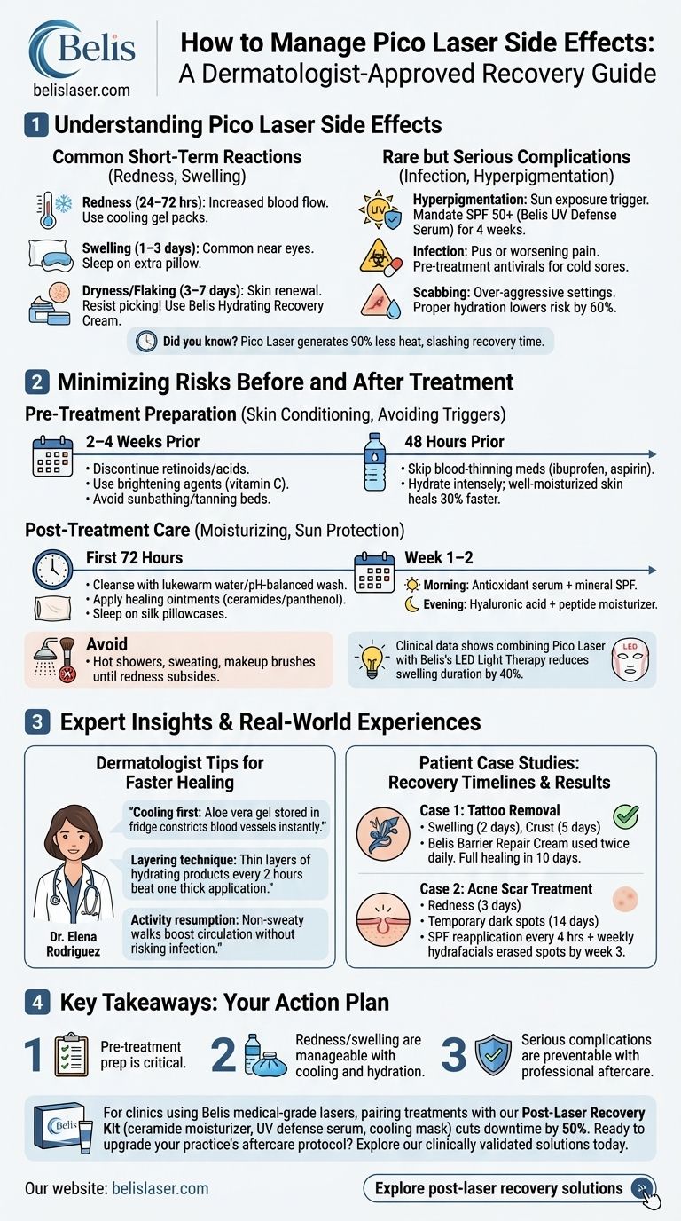 ピコレーザーの副作用管理法：皮膚科医推奨の回復ガイド ビジュアルガイド
