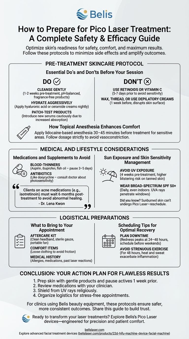 ピコレーザー治療の準備方法：安全性と効果のための完全ガイド ビジュアルガイド
