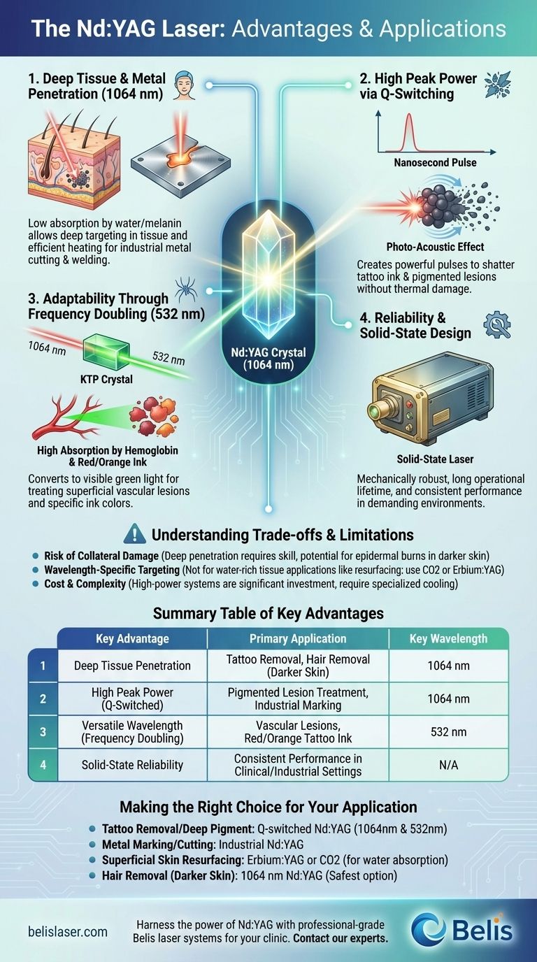 ما هي مزايا ليزر Nd:YAG؟ اكتشف الاختراق العميق للاستخدامات الطبية والصناعية دليل مرئي