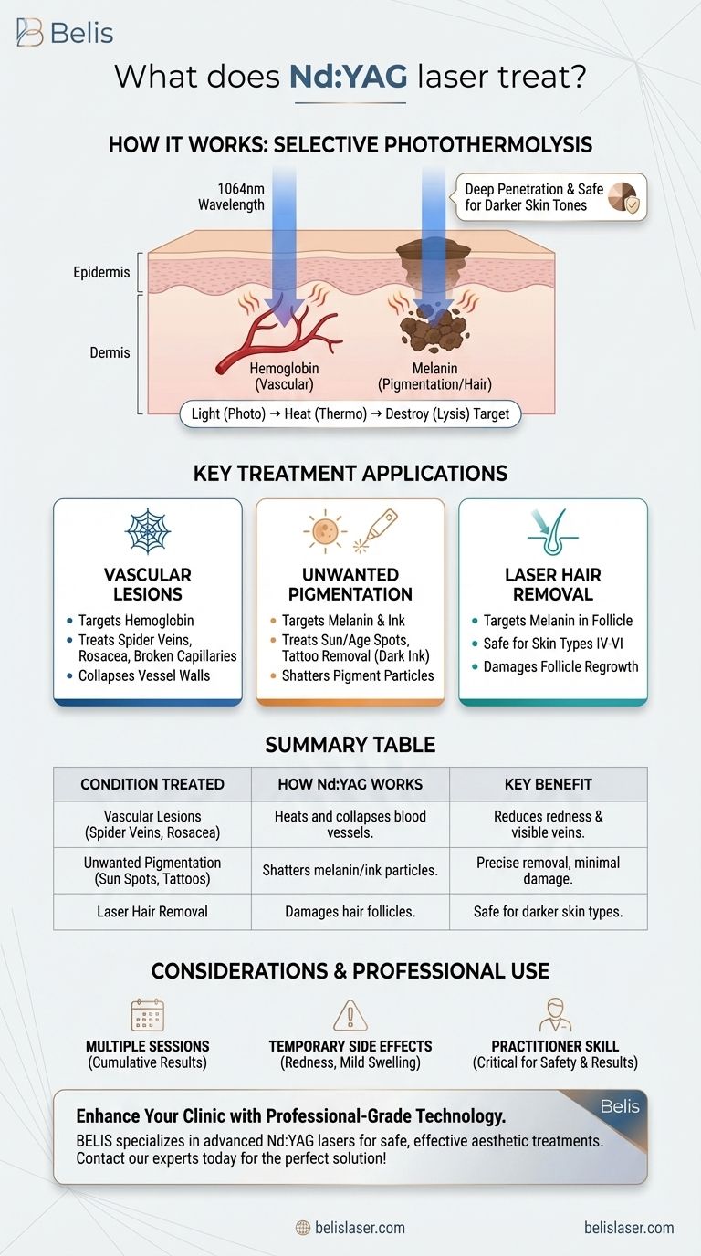 Что лечит Nd:YAG-лазер? Безопасное и эффективное решение проблем с сосудами и пигментацией Визуальное руководство