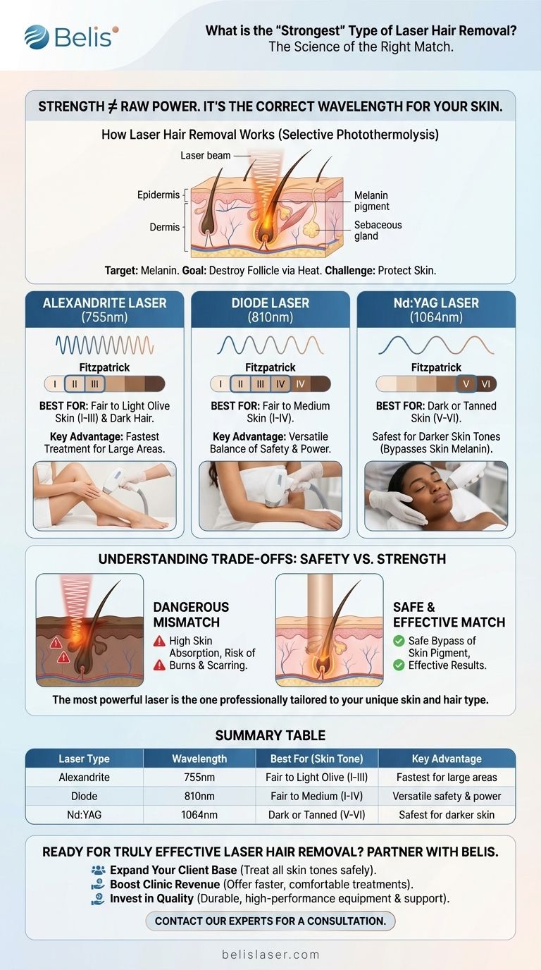 What is the strongest type of laser hair removal? The Truth About Safety & Results Visual Guide
