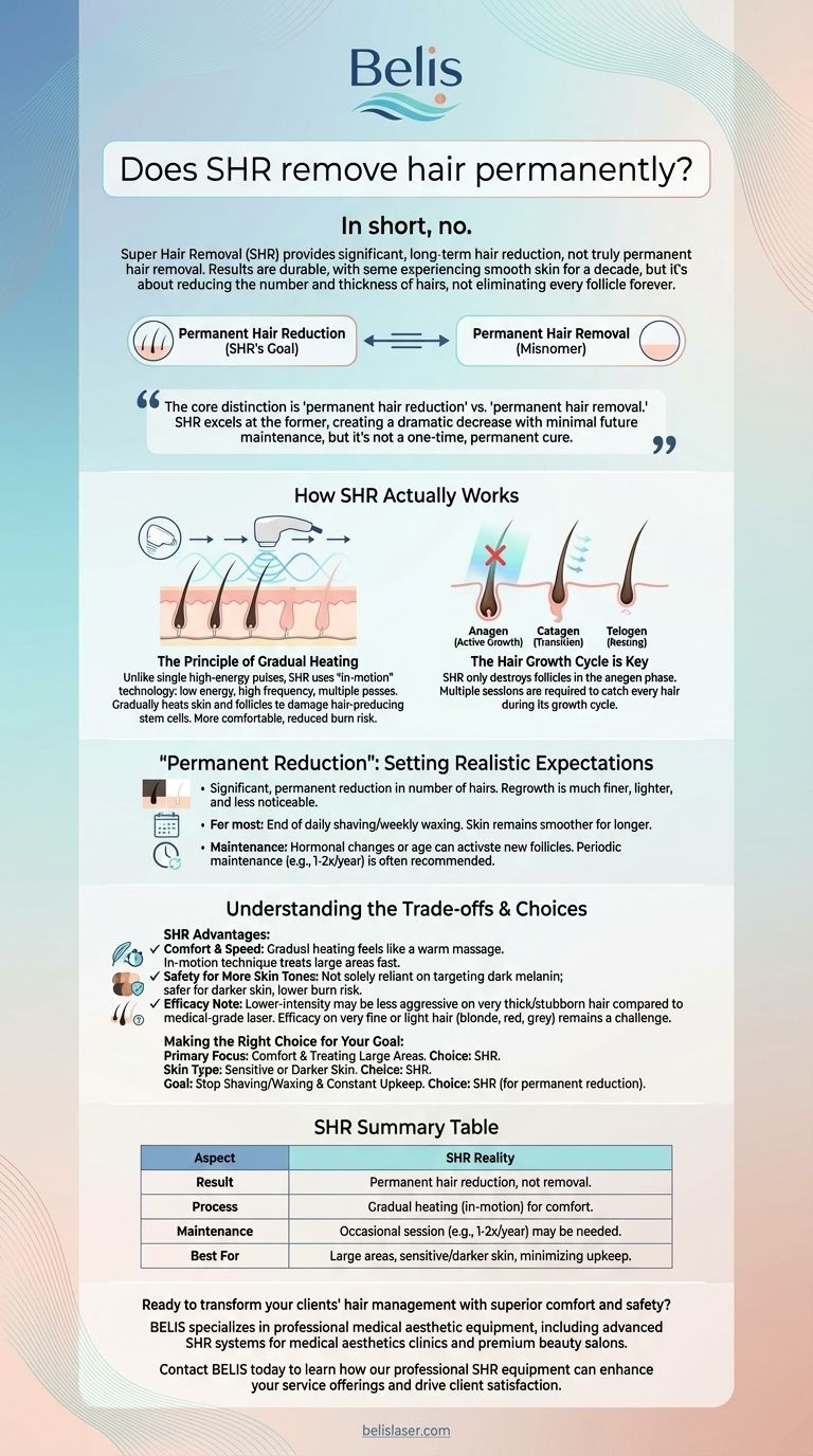 SHRは永久脱毛ですか？持続的な減毛効果、完全な脱毛ではありません ビジュアルガイド