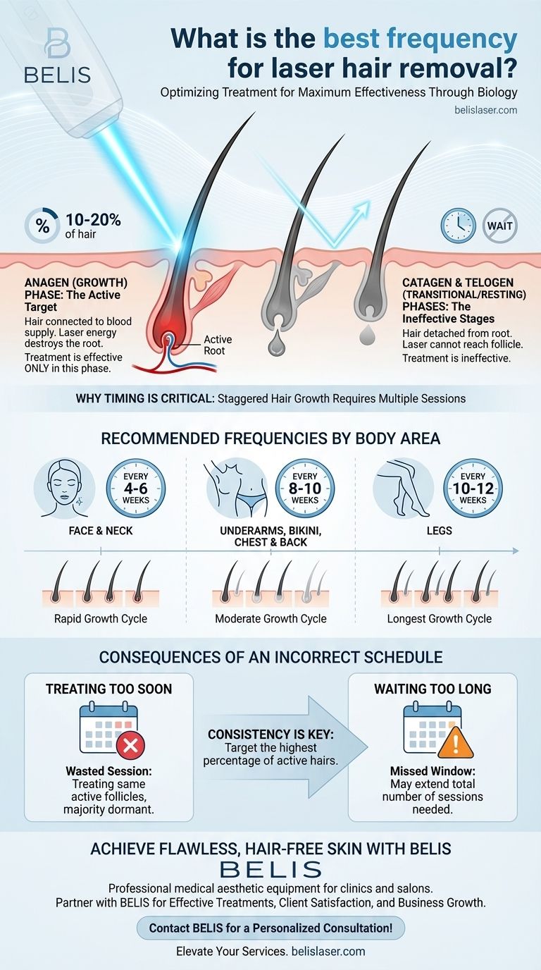 Quelle est la meilleure fréquence pour l'épilation au laser ? Le timing est la clé des résultats permanents Guide Visuel