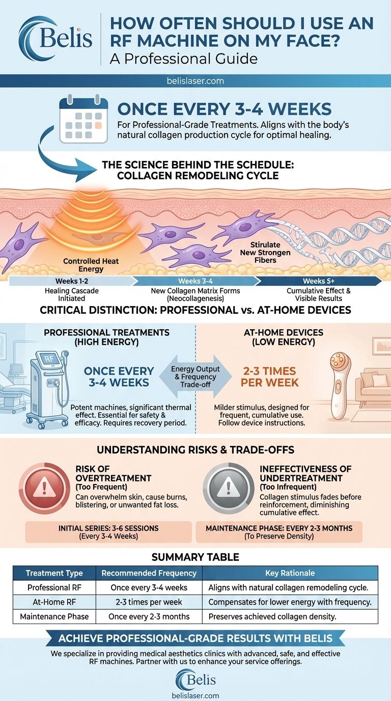 How often should I use an RF machine on my face? Optimize Your Treatment Schedule for Best Results Visual Guide