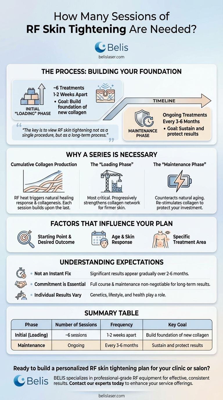 Quante sedute di radiofrequenza (RF) per il rassodamento cutaneo sono necessarie? Una guida di 6 sedute per risultati duraturi Guida Visiva
