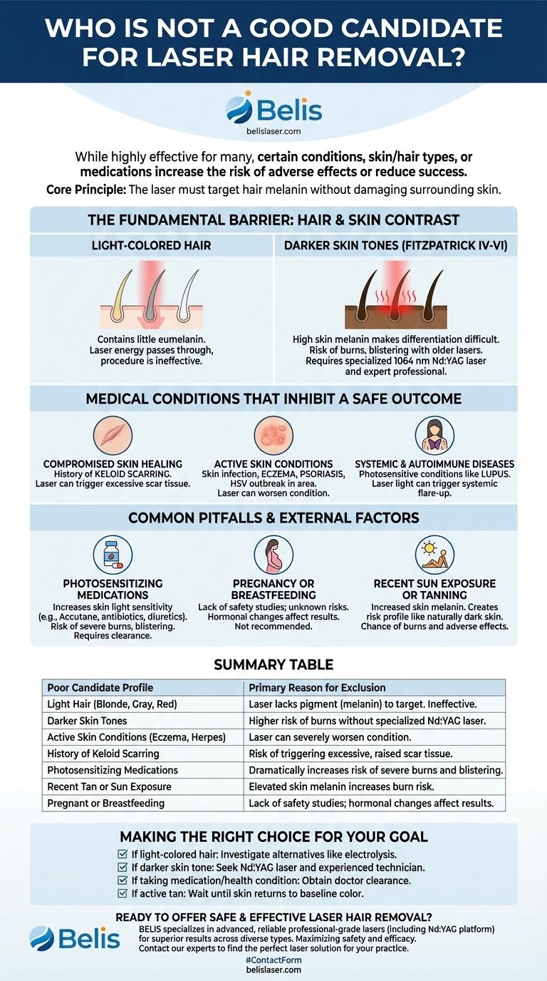 レーザー脱毛に適さない人は？安全性と結果を確保するために ビジュアルガイド
