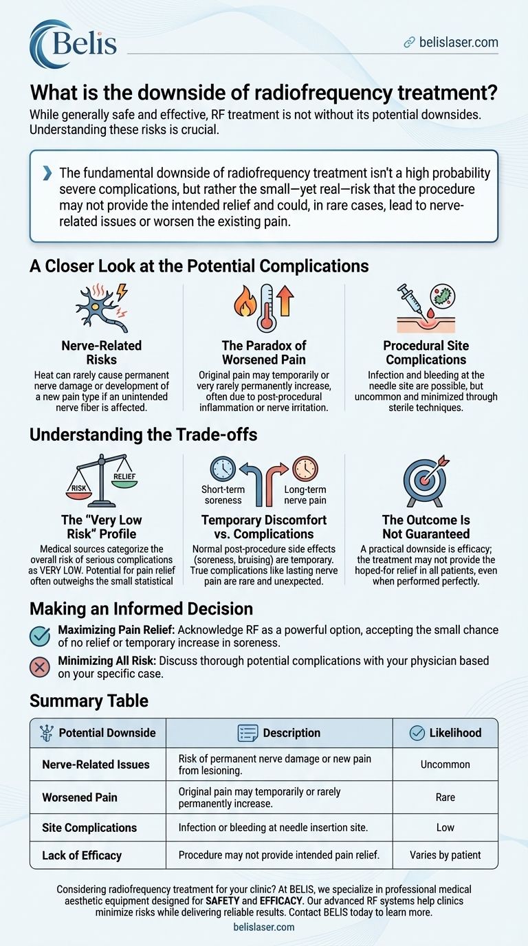 고주파 치료의 단점은 무엇인가요? 통증 완화를 위한 위험 평가 시각적 가이드