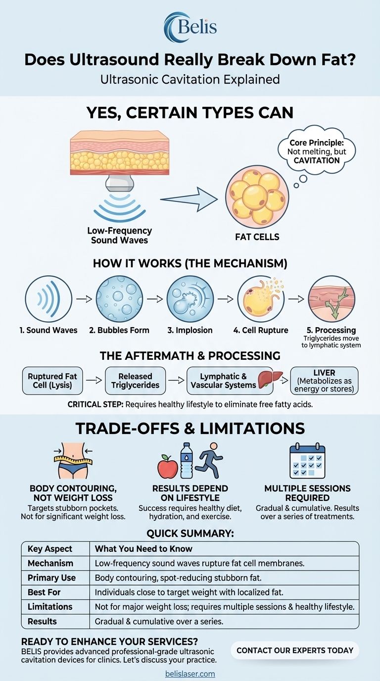 O ultrassom realmente quebra a gordura? Descubra a ciência da redução de gordura não invasiva Guia Visual