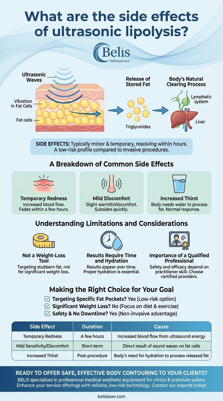 Quais são os efeitos colaterais da lipólise ultrassônica? Entendendo o Perfil de Baixo Risco Guia Visual