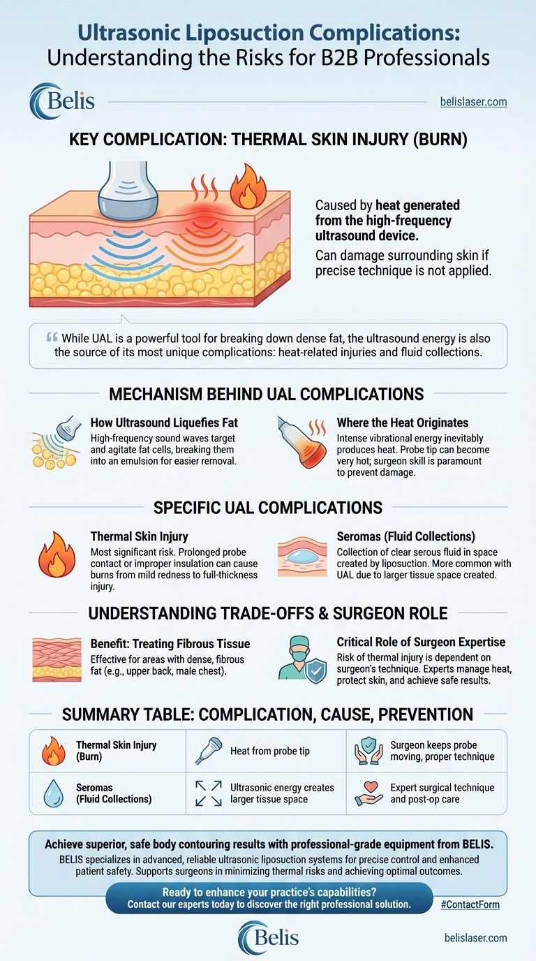 초음파 지방흡입술의 잠재적 합병증은 무엇인가요? 열성 피부 손상 위험 이해하기 시각적 가이드