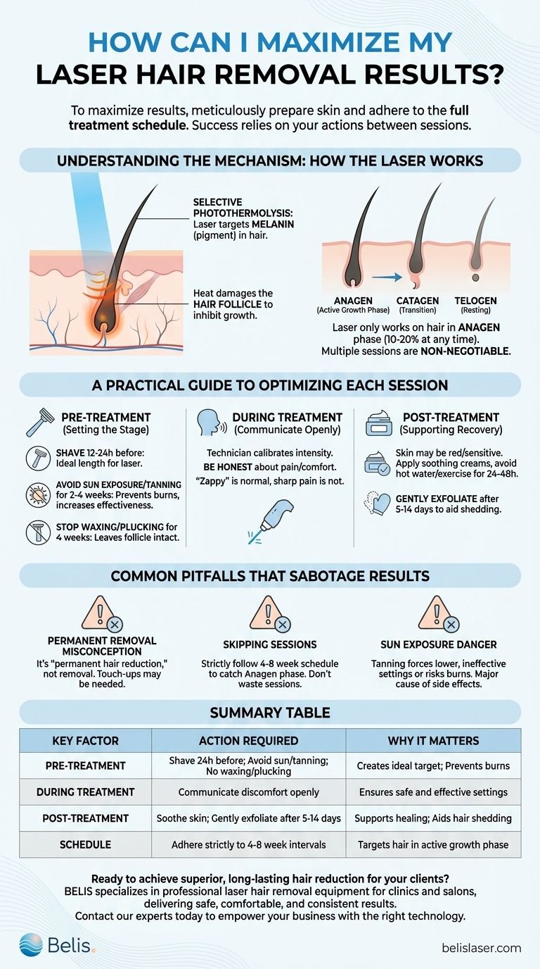 Comment puis-je optimiser mes résultats d'épilation au laser ? Un guide pour un traitement optimal et la sécurité Guide Visuel