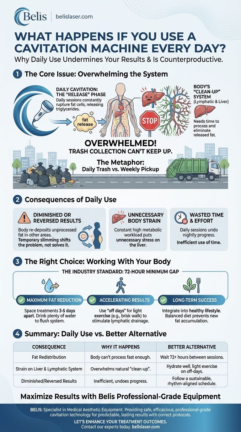 Was passiert, wenn Sie jeden Tag ein Kavitationsgerät verwenden? Vermeiden Sie Fettumverteilung und verschwendete Mühe Visuelle Anleitung