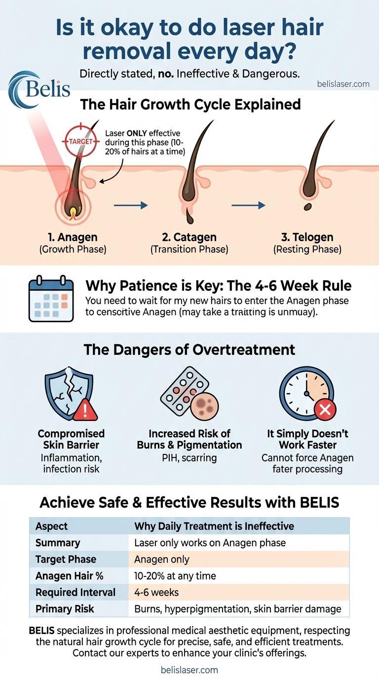 レーザー脱毛を毎日行っても大丈夫ですか？過剰治療のリスクを解説 ビジュアルガイド