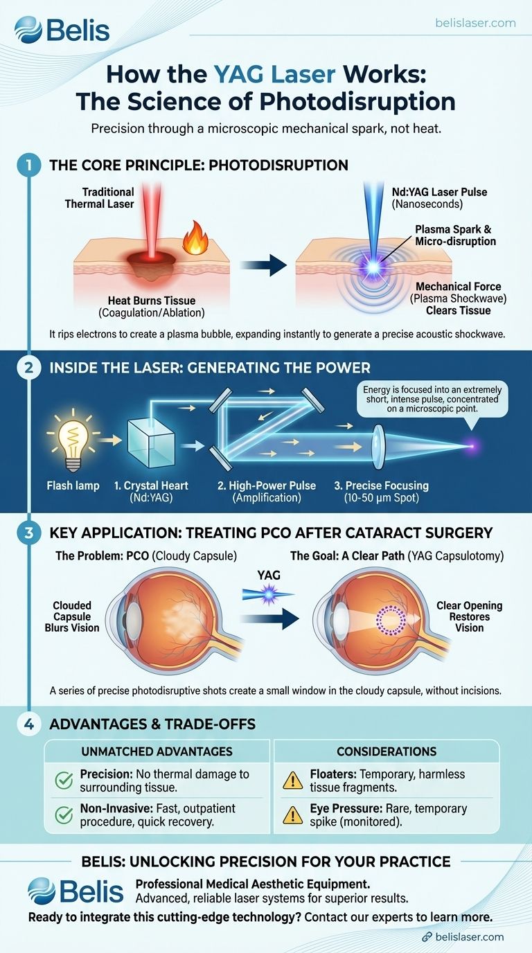 Как работает YAG-лазер? Точность благодаря фотодеструкции, а не нагреву Визуальное руководство