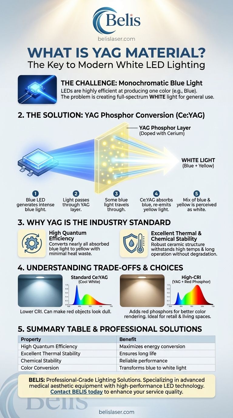 ما هي مادة YAG؟ المفتاح لإضاءة LED بيضاء فعالة دليل مرئي