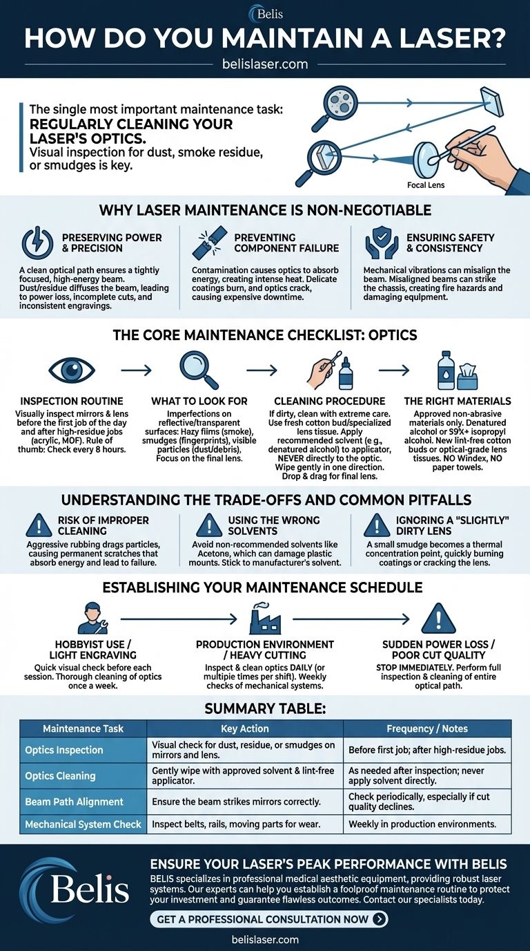 Como você faz a manutenção de um laser? Um guia proativo para preservar a potência e prevenir o tempo de inatividade Guia Visual
