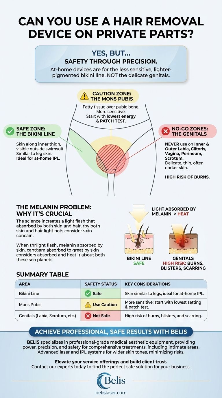 家庭用脱毛器をデリケートゾーンに使用できますか？親密なエリアのための安全ガイド ビジュアルガイド