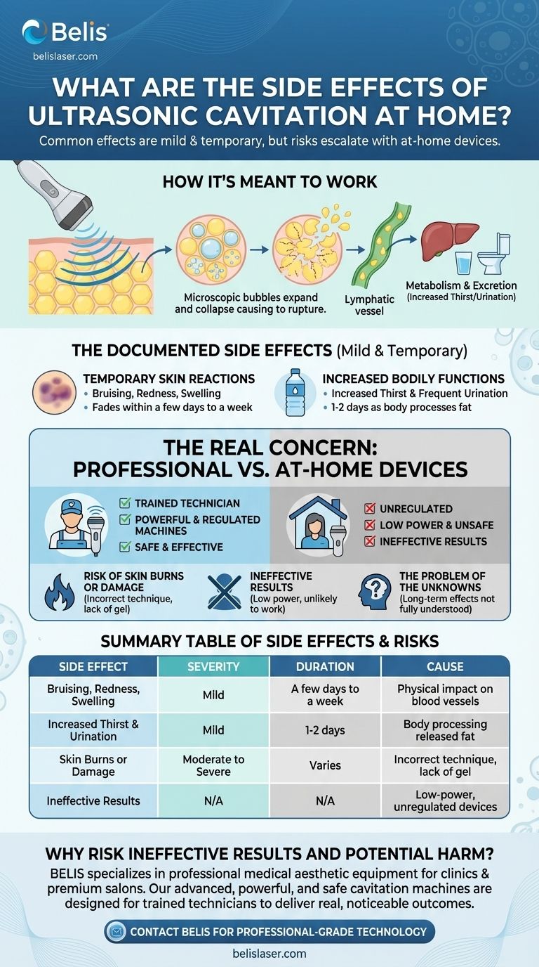 What are the side effects of ultrasonic cavitation at home? Understanding the Real Risks vs. Results Visual Guide