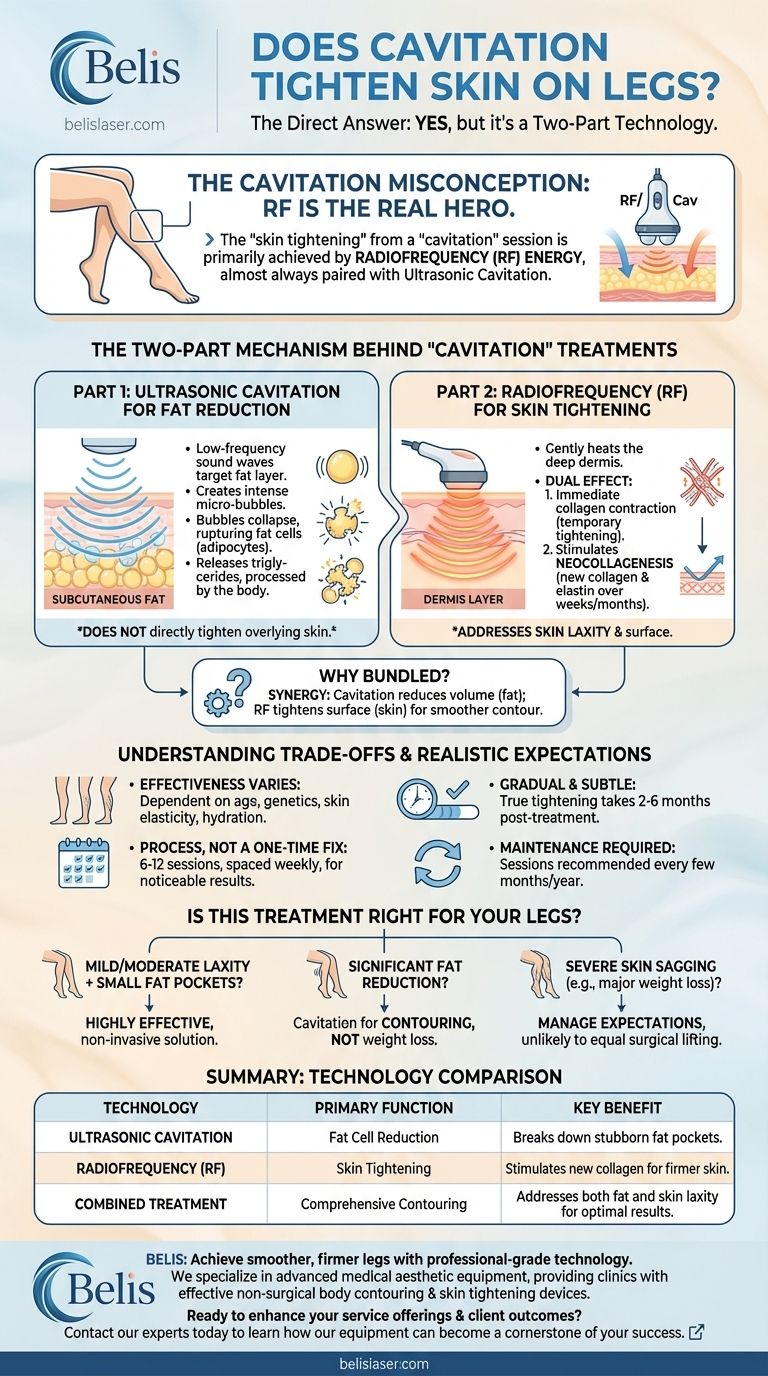 ¿La cavitación tensa la piel de las piernas? La ciencia real detrás de la firmeza no quirúrgica Guía Visual