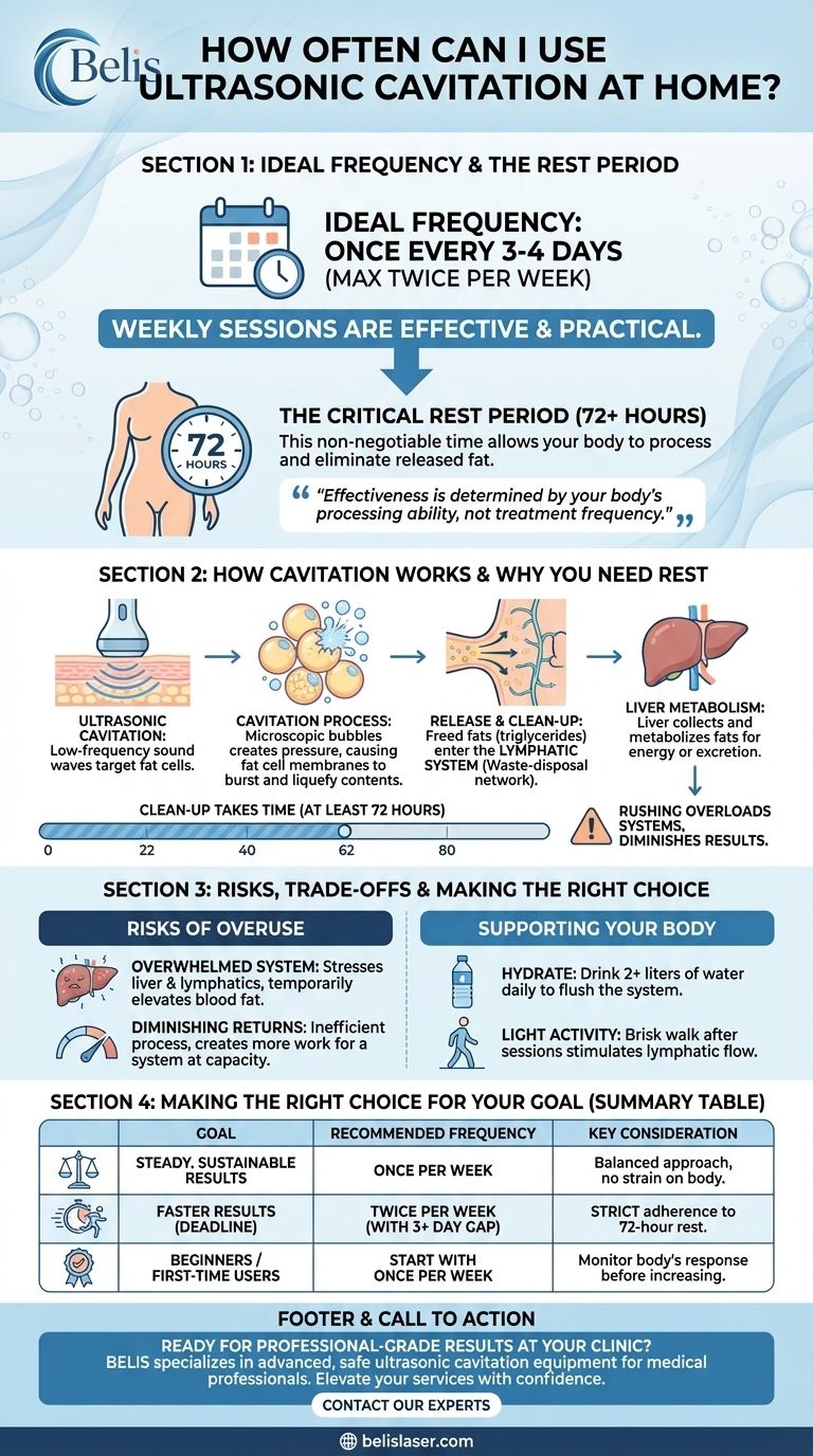 自宅で超音波キャビテーションはどのくらいの頻度で使用できますか？安全で効果的なスケジュール ビジュアルガイド