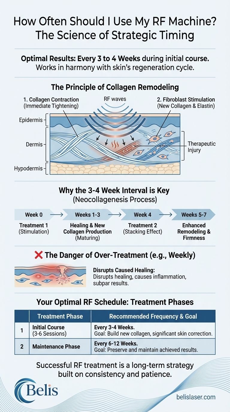 Ogni quanto dovrei usare la mia macchina a radiofrequenza (RF)? Scopri il tuo programma di trattamento ottimale per risultati duraturi Guida Visiva