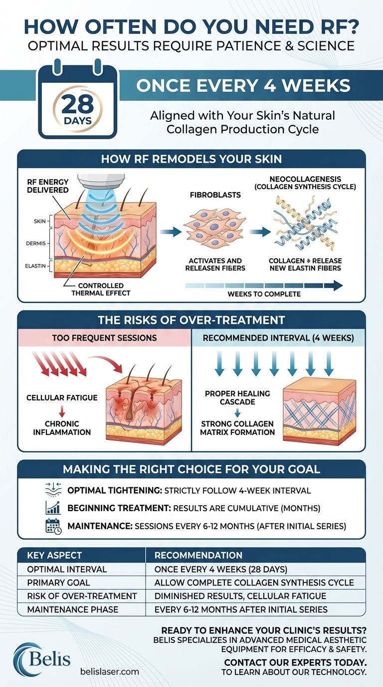 How often do you need RF? Achieve Optimal Skin Tightening with the Right Schedule Visual Guide
