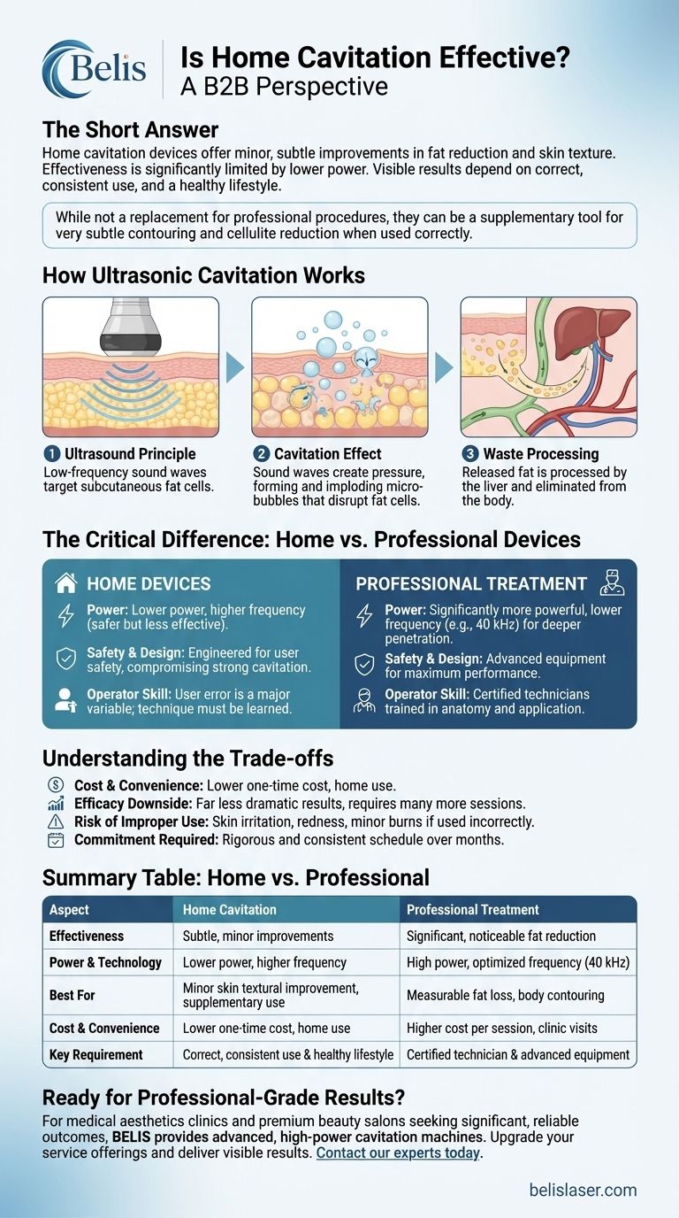 La cavitazione domestica è efficace? Svelare la verità sulla riduzione del grasso a casa Guida Visiva