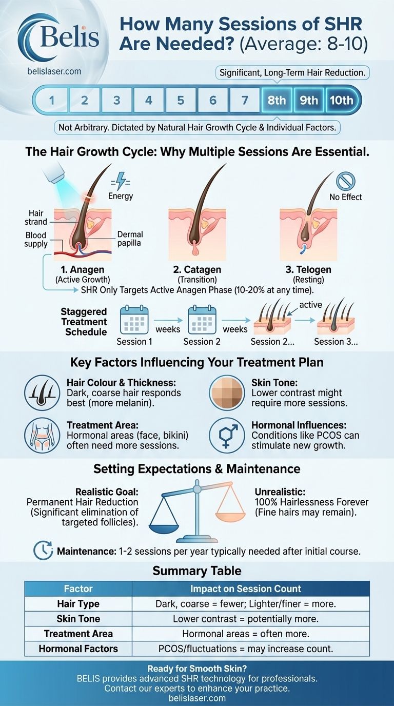 SHR 시술은 몇 회가 필요합니까? 8~10회 시술로 지속적인 매끄러움을 달성하세요 시각적 가이드
