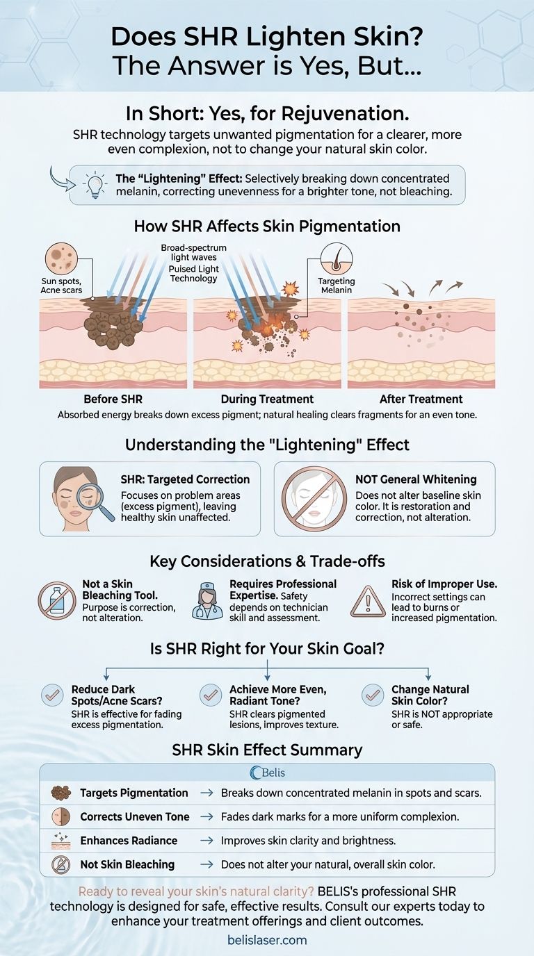 SHR schiarisce la pelle? Ottieni un incarnato più chiaro e uniforme Guida Visiva